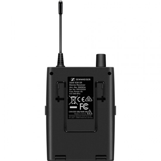 Sennheiser XSW IEM EK  Receptor Bodypack inalámbrico para IE 4 Earphones (A: 476 a 500 MHz)
