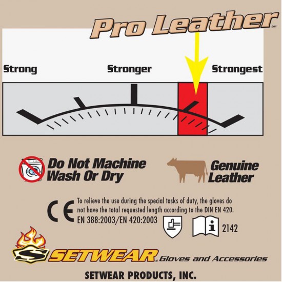 Setwear SWP-09-009 Pro Leather Guantes de trabajo Talla M