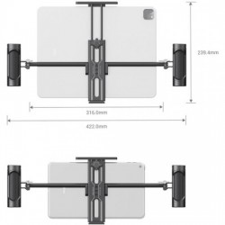 SmallRig 2929B Soporte iPad de 7,9 a 12,9" con doble agarre