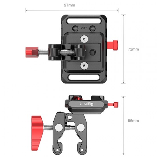 SmallRig 2989 Mini Plate de agarre para V-Lock / V-Mount con clamp