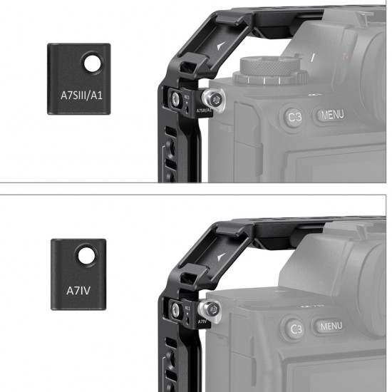 SmallRig 3669 Cage para Sony A7 IV + A7IIIs con mangos de agarre