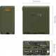 SmallRig 4577 Batería NP F970 Serie L 76.65Wh USB-C (verde)