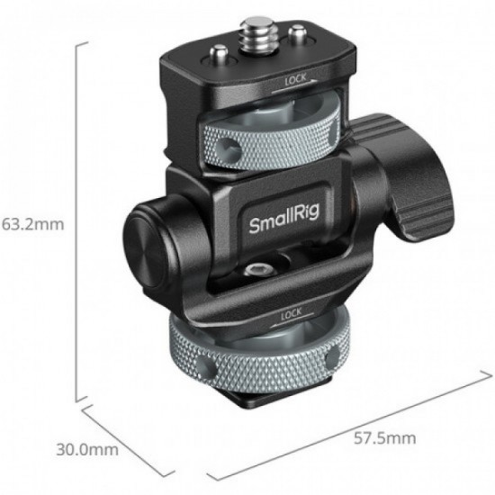 SmallRig 6313 Soporte para monitor horizontal y vertical de zapata
