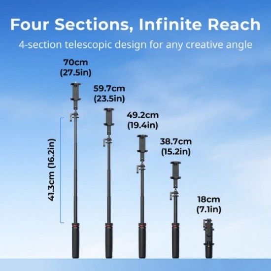 SmallRig 6479 Trípode VT-17 3-en-1 Travel Tripod