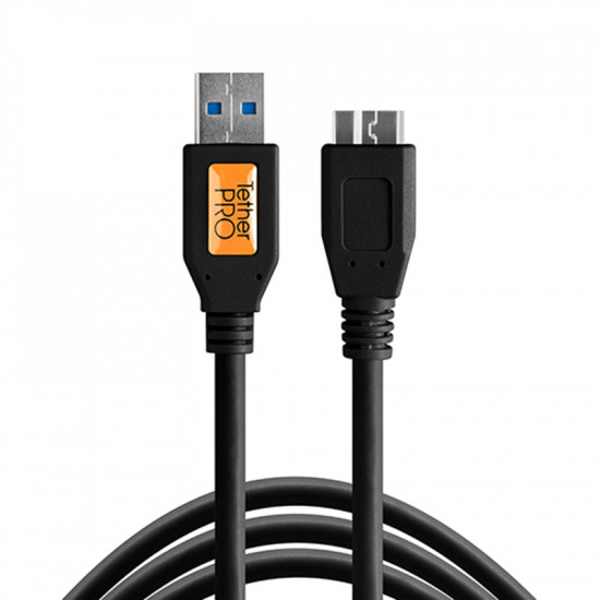 Tether Tools CU5408BLK Cable Corto USB 3.0 A Male a Micro-B de 1.8mts