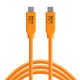 Tether Tools CUC06ORG Cable USB-C a USB-C de 1.80 mts (color naranja)
