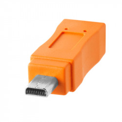 Tether Tools CUC2615ORG Cable USB-C a USB Mini B 8pin de 4.6mts 