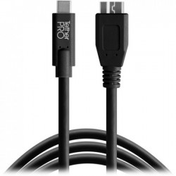 Tether Tools CUC3315BLK Cable USB-C a USB Micro B de 4.6mts color negro