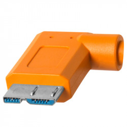 Tether Tools CUC33R15ORG Cable USB-C a USB Micro B en 90grados  de 4.6mts 