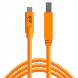 Tether Tools CUC3415-ORG Cable USB-C a Male B de 4.60mts 