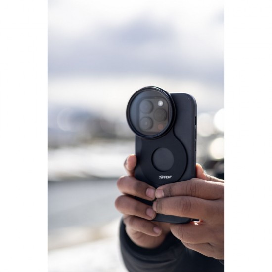Tiffen Adaptador de filtro 58mm iPhone 14/15 Pro Max con polarizador