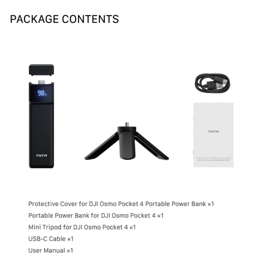 Tilta Batería externa portátil para DJI Osmo Pocket 3/4