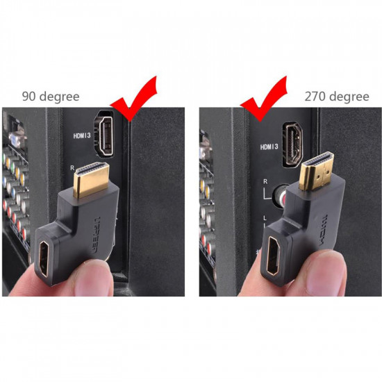 Ugreen Adaptador HDMI Hembra 270grados /  90 grados en pack