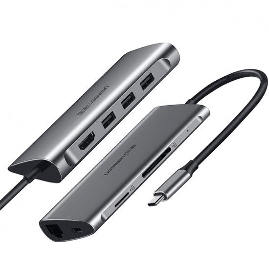 Ugreen 50516 Estacion USB-C (Thunderbolt 3) HDMI + USB 3.0 + LAN + Reader