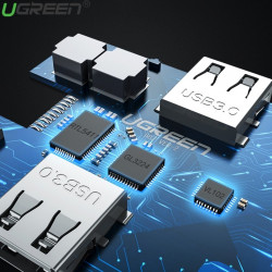 Ugreen 80132 Estacion USB-C (Thunderbolt 3) HDMI + USB 3.0 + 3.5mm Audífonos + USB-C