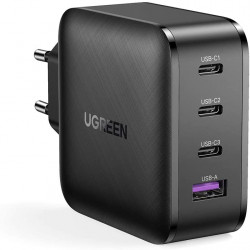 Ugreen Cargado GaNPower 65W con tres puertos USB-C y USB tipo A