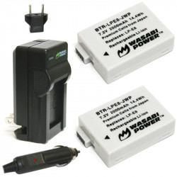 Wasabi LP-E8 2 Baterías y Cargador Canon DSLR compatible LP-E8