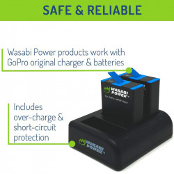 Wasabi Hero9 Kit 2 Baterías y Cargador USB GoPro HERO9