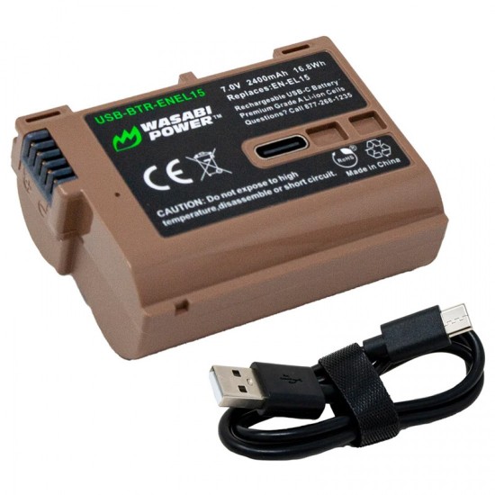 Wasabi USB ENEL15 Batería para Nikon Camera 