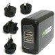 Wasabi Dual Power de pared con salida USB 3.1A 
