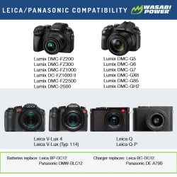 Wasabi BP-DC12 Pack 2 Baterias Leica y cargador