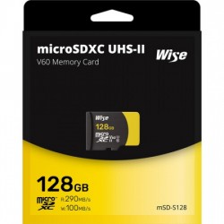 Wise microSDXC 128GB Extreme UHS-II Tarjeta de memoria V60