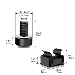 YIOVVOM kit de Tornillos M6 para Rack 16mm (50 unidades)