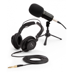 Zoom ZDM-1PMP Podcast Kit auriculares, paraviento y soporte de mesa