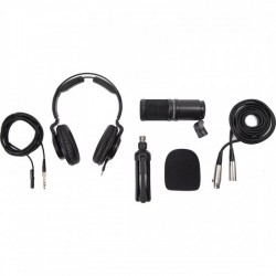 Zoom ZDM-1PMP Podcast Kit auriculares, paraviento y soporte de mesa